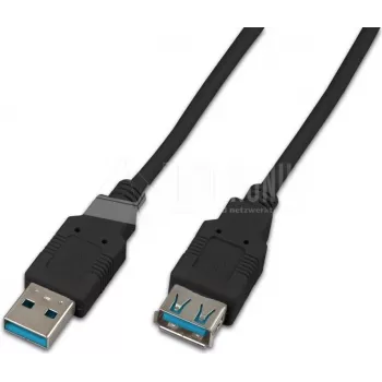 Wirewin USB 3.0 A-A MF 3.0 SW USB-kabel 3 m USB 3.2 Gen 1 (3.1 Gen 1) USB A zwart