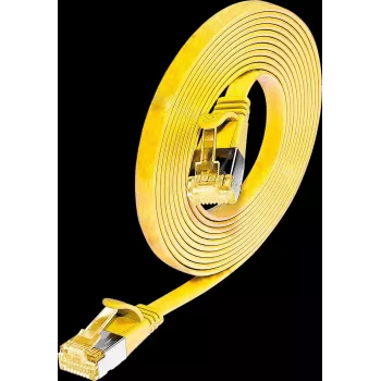 Wirewin Cat6A slim ethernet-patchkabel U/FTP plat geel 1m 10Gbps PKW-STP-SLIM-K6A 1.0 GE
