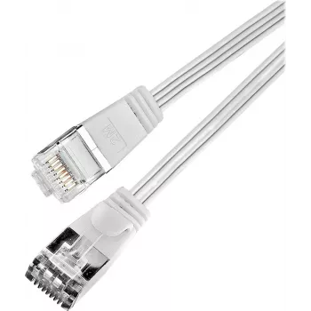 Wirewin Cat.6 SLIM patchkabel STP PIMF 0,1 m grijs PKW-STP-SLIM-KAT6 0.1
