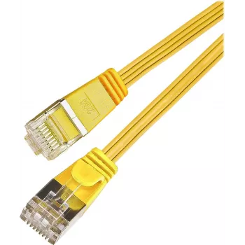 Wirewin Cat.6 SLIM patchkabel, STP(PIMF), 0,75 m, geel (PKW-STP-SLIM-KAT6 0.75 GE)
