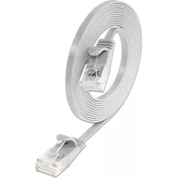 Wirewin Cat.6 Slim patchkabel U/UTP 0,1 m wit PKW-SLIM-KAT6 0.1 WS