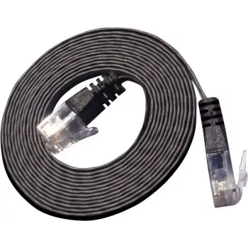 Wirewin Triotronik PKW-SLIM-KAT6 0.25 SW - Cat6 U/UTP Slim Ethernet-patchkabel, RJ-45 stekker naar stekker, 0,25 m, zwart