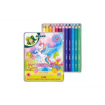 JOLLY X-BIG CANDYCOLOURS kleurpotloden, gemengde kleuren, 12 stuks (3099-0137)