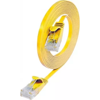 Wirewin SLIM patchkabel U/UTP Cat6 geel 0,75 m PKW-SLIM-KAT6 0.75 GE
