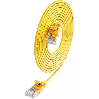 Wirewin SLIM UL6 1 GE - Cat.6 Slim-Light kabel, U/UTP, 1,0 m, geel (PKW-LIGHT-K6 1.0 GE)