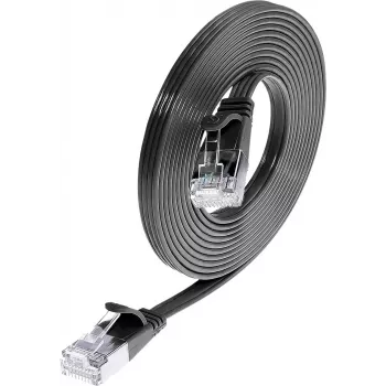 Wirewin SLIM S6 1,5 m Cat.6 Slim-patchkabel STP PIMF zwart PKW-STP-SLIM-KAT6 1.5 SW