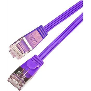 Wirewin Triotronik Cat6 U/FTP slim ethernet-patchkabel, 3 m, RJ-45 stekker naar stekker, koper, paars PKW-STP-SLIM-KAT6 3.0 VT