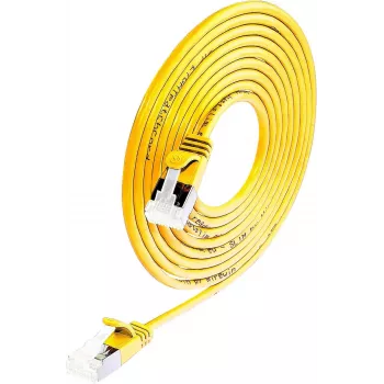 Wirewin Cat 6a U/FTP Slim Ethernet-patchkabel, geel, 0,5 m PKW-LIGHT-STP-K6A 0.5 GE