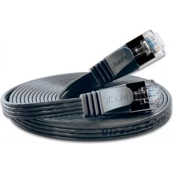 Wirewin SLIM S6 7,5m zwart Cat.6 Slim Ethernet-patchkabel STP PIMF PKW-STP-SLIM-KAT6 7.5 SW