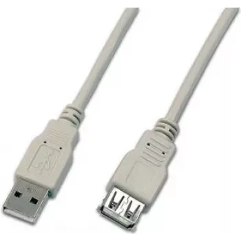 Wirewin USB A-A MF 1.0 GR USB-kabel 1 m USB 2.0 grijs