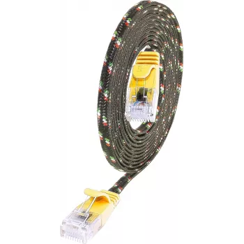 Wirewin Triotronik Cat6 U/UTP patchkabel, RJ45 stekker naar stekker, 3 m, geel PKW-TOUGH-K6 3.0 GE