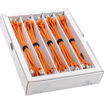 Wirewin SLIM-LS-K6A 0,25 OR 50 Cat6a U/FTP Slim Ethernet patchkabel, 0,25 m, oranje, 50-pack