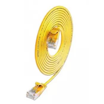 Wirewin SLIM KAT6A 10 Gigabit Light patchkabel, U/UTP, Ø 3,6 mm, geel, 0,1 m SLIM-L-UU-K6A 0.1 YE