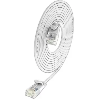 Wirewin SLIM KAT6A 10 Gigabit Light patchkabel rond, U/UTP, Ø 3,6 mm, wit (SLIM-L-UU-K6A 0.15 WT)
