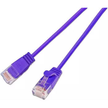 Wirewin SLIM KAT6A 10 Gigabit Light patchkabel rond, U/UTP, Ø 3,6 mm, violet, 0,5 m SLIM-L-UU-K6A 0.5 VT