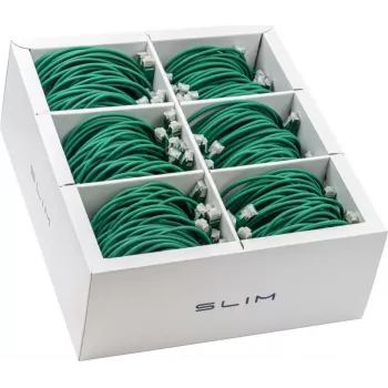 Wirewin SLIM-LS-K6A 2.0 GN 60 Cat6A U/FTP-patchkabel, 2,0 m, groen, 60-pack