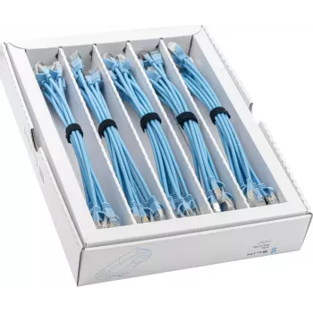 Wirewin SLIM-LS-K6A 0.25 BL 50 Cat.6A U/FTP slim ethernet patchkabel, 0,25m, blauw, 50-pack