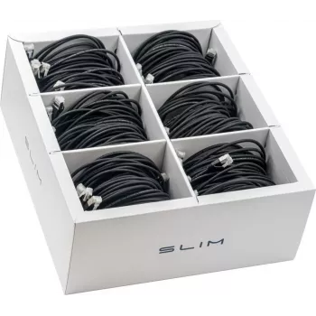 Wirewin SLIM-LS-K6A 1.0 BK 90 Cat6A U/FTP slim ethernet patchkabel, 1,0 m, zwart, 90-pack