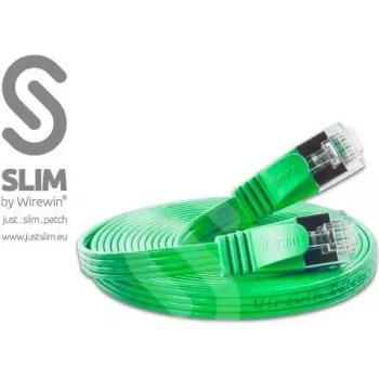 Wirewin Cat6 U/FTP slim ethernet patchkabel 0,75m groen PKW-STP-SLIM-KAT6 0.75 GN