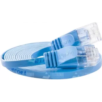 Wirewin Cat.6 U/UTP slim ethernet patchkabel, 0,15 m, blauw PKW-SLIM-KAT6 0.15 BL