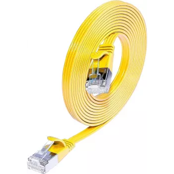 Wirewin SLIM S6 15 GE - Cat.6 SLIM patchkabel, STP(PIMF), 15 m, geel PKW-STP-SLIM-KAT6 15.0 GE