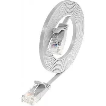 Wirewin Triotronik PKW-SLIM-KAT6 1.5 WS Cat6 U/UTP Slim Ethernet patchkabel, RJ-45 stekker naar stekker, wit, 1,5 m