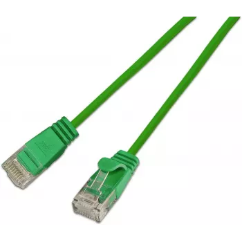 Wirewin SLIM KAT6A 10 Gigabit Lightpatchkabel rond, U/UTP, Ø 3,6 mm, groen (SLIM-L-UU-K6A 0.15 GN)