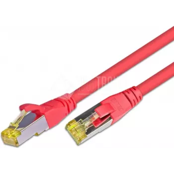 Wirewin Cat.6a S/FTP netwerk patchkabel, 0,5m, rood, AWG26, 10Gbps PKW-PIMF-KAT6A 0.5 RT