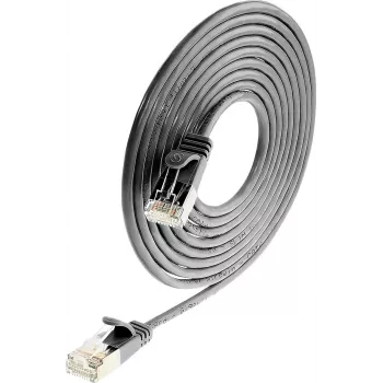 Wirewin Triotronik PKW-LIGHT-STP-K6 1.0 SW Cat6 STP patchkabel, RJ-45 stekker naar stekker, 1m, zwart