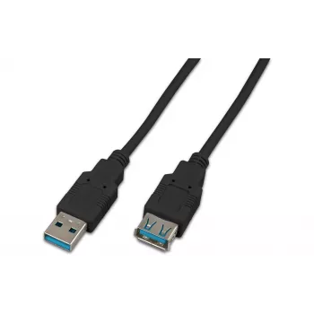Wirewin USB 3.0 A-A MF 0.5 SW - 0,5 m USB 3.2 Gen 1 verlengkabel, zwart