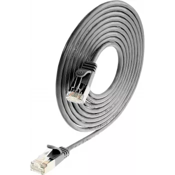 Wirewin Triotronik PKW-LIGHT-STP-K6 0,25 SW Cat6 Ethernet-patchkabel, RJ-45 stekker naar stekker, afgeschermd, zwart, 0,25 m