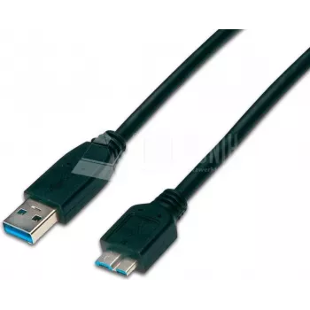 Wirewin USB 3.0 A-stekker naar Micro-B-stekker kabel 1 m zwart USB 3.0 A-MB MM 1.0 SW