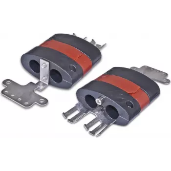 Optotec siliconen koudkrimp kabeldoorvoer afdichtingsset voor 2 kabels (12-20mm), ovaal FTTx (FOCUS-ODCKIT-CCSO-2X20)