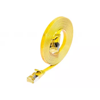 Wirewin Cat6a U/FTP Slim patchkabel RJ45 - 5m, geel PKW-STP-SLIM-K6A 5.0 GE