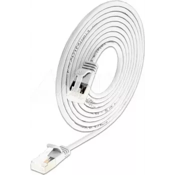 Wirewin Light patchkabel rond U/FTP Cat 6a wit 0,25m slank, afgeschermd, PoE, flexibele en dunne kabel voor speciale toepassingen (PKW-LIGHT-STP-K6A 0.25 WS)
