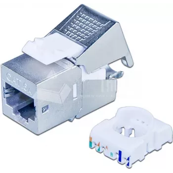 Wirewin Cat6A 10 Gigabit Ethernet Keystone-module, afgeschermd, gereedschapsloos, Keystone-systeem (WKS JACK STP KAT6A)