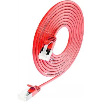 Wirewin Light patchkabel rond U/FTP Cat 6a rood 1,5m slank flexibel PoE (PKW-LIGHT-STP-K6A 1.5 RT)