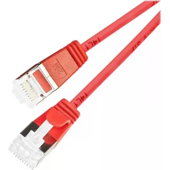 Wirewin Light patchkabel rond U/FTP Cat 6a rood 1,5m slank flexibel PoE (PKW-LIGHT-STP-K6A 1.5 RT)