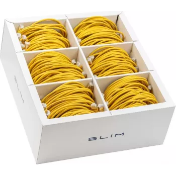 Wirewin SLIM-LS-K6A 3.0 YE 36 Cat6a U/FTP Slim Ethernet-patchkabel, 3m, geel, 36-pack
