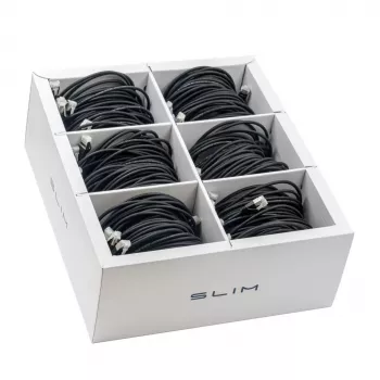 Wirewin SLIM-LS-K6A 3.0 BK 36 - 10 Gigabit Cat6a Slim Ethernet-patchkabel, 3m, zwart, 36-pack