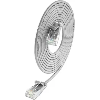 Wirewin SLIM KAT6A 10 Gigabit Light-patchkabel rond, U/UTP, Ø 3,6 mm, grijs (SLIM-L-UU-K6A 1.5)