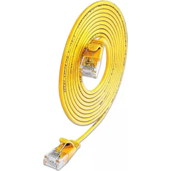 Wirewin SLIM KAT6A 10 Gigabit Light-patchkabel rond, U/UTP, Ø 3,6 mm, geel (SLIM-L-UU-K6A 3.0 YE)
