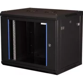 Wirewin 19 inch wandbehuizing, eendelig, Pro 3e generatie, 600x450mm, zwart (WCAB PS3 600X450X9U B)