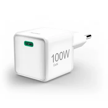 Hama GaN USB-C super-mini oplader, PD 100 W, wit 00201942