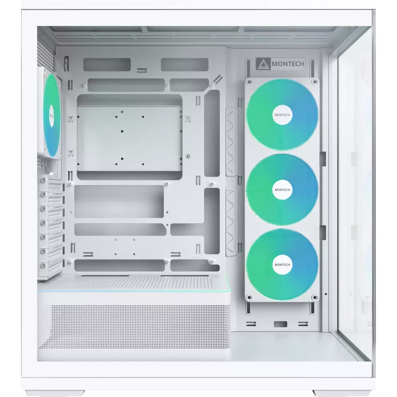 MONTECH TG3 Pc-behuizing, gehard glas x2, wit