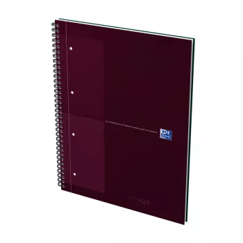 Oxford International collegeblok notitieboek, DIN A4+, geruit, hardcover, spiraalgebonden, 80 vel, zwart 400191241