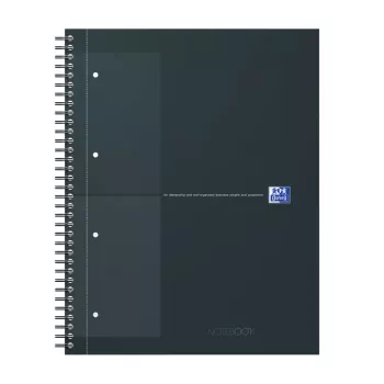 Oxford International Collegeblock notitieboek, DIN A4+, geruit, hardcover, spiraalgebonden, 80 vel, SCRIBZEE-compatibel 400191148