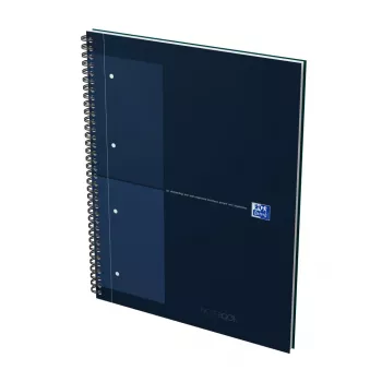 Oxford International College notitieboek A4+ geruit hardcover spiraalbinding 80 vel 400191240