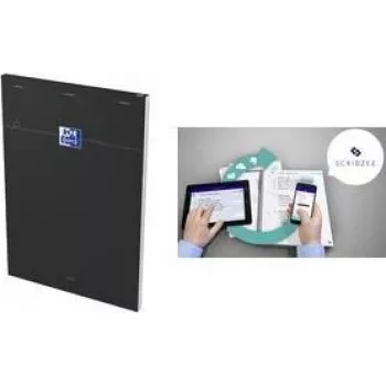 Oxford Smart notitieblok, DIN A4, geruit, 80 vel, zwart 400191246