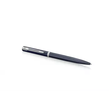 Waterman Impression balpen – blauwe lak, chroom sierring, middelste punt, geschenkdoos 2225468